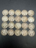 Mercury Dimes Assorted Dates bid x 20