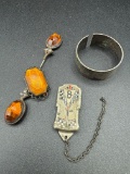 Victorian Jewelry, Brooch, Silver Plated Bracelet and more