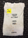 50$ U.S. Mint Lincon head cent, still sewn shut