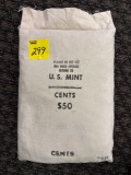 50$ U.S Mint 1979 Lincon head cents, still sewn shut