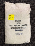 50$ U.S 1970 San Francisco Lincon head cents