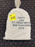 50$ U.S. 1972 San Francisco rolled Lincoln head cent