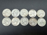 Silver Washington Quarters Bid x 10