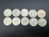 Silver Washington Quarters Bid x 10