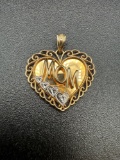 1.2 DWT 10K MOM pendant charm