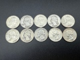 Silver Washington Quarters bid x 10