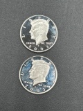 (2) 2003 Silver Proof Half Dollars d-cam