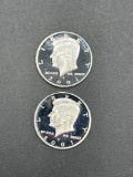 (2) 2001 Silver Proof Half Dollars d-cam