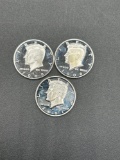 (2) 2008 (1) 2001 Silver Proof Half Dollars d-cam