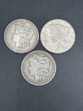 (3) better date silver dollars - 1901-s