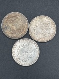 (3) pre 1921 Morgan dollars