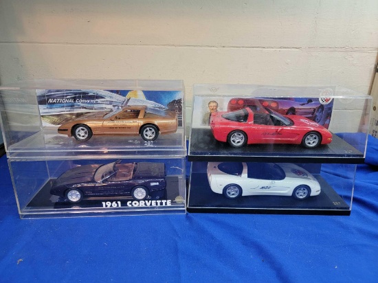 4 Plastic 7 inch Corvette Museum Promo Cars Limited