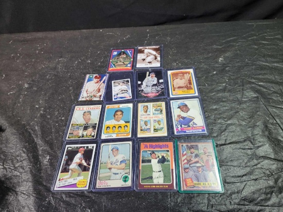 Vintage Baseball Cards Hank Aaron Babe Ruth Sandy Koufax +