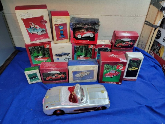 15 Vintage Corvette Car Christmas Tree Ornaments