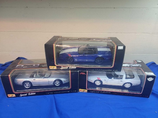 3 Maisto 1:18 Scale Die-Cast Corvette 2 1996 + LT-4 MIB