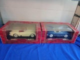 2 Mira Die-Cast Corvette Cars 1953 1954 MIB 1:18