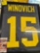Winovich framed jersey, signed, cert