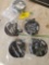 5 signed hockey pucks