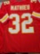 Mathieu signed jersey, cert