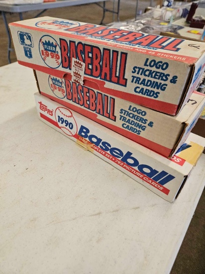 3 1990 boxes fleer baseball cards