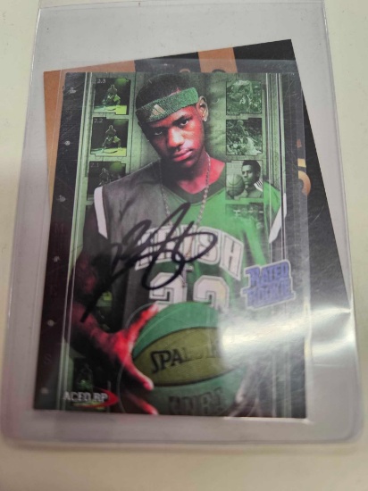 LeBron James signed rookie card