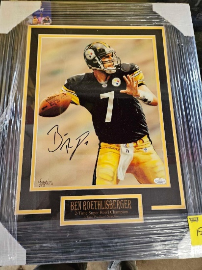 Ben Roethlisberger signed and framed photo, cert