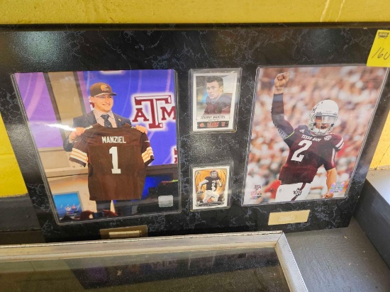 Manziel framed photos and cards