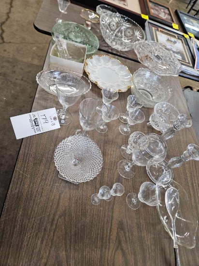 Assorted glassware