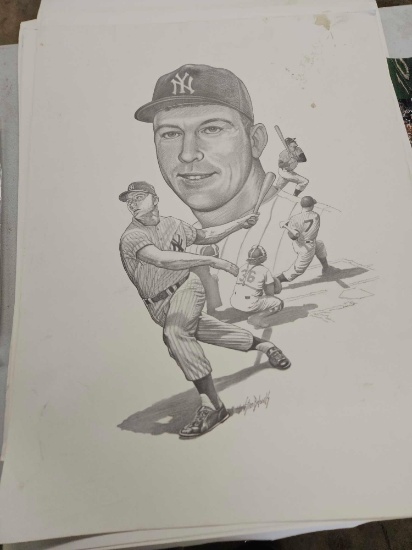 Yankees prints, many copies of same