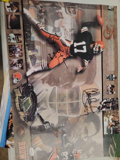 Signed browns photo and kelly photo