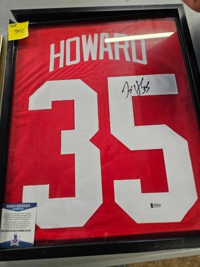 Howard signed and framed jersey