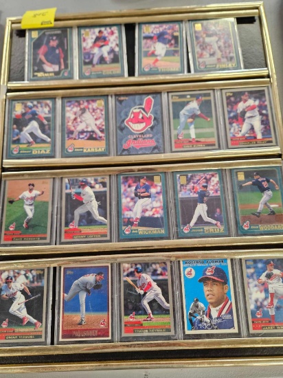 Baseball cards with holder