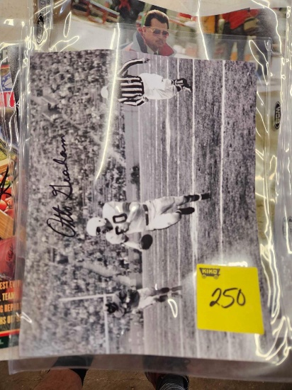 Signed sports photos, NFL magazine