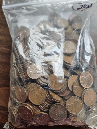Wheat cents, bid x 2000