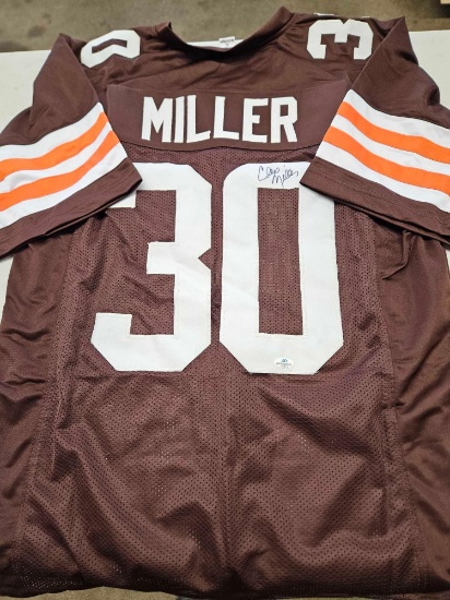 Miller signed jersey, cert