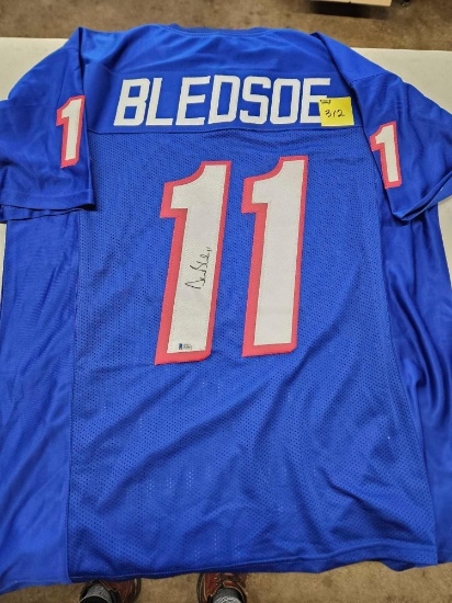 Bledsoe signed jersey, cert