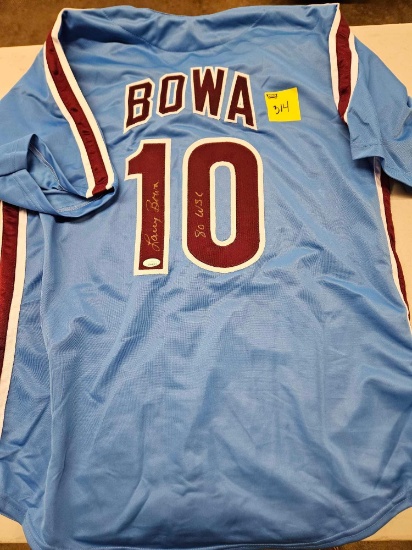 Bowa signed jersey, cert