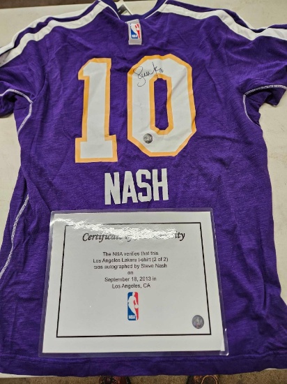 Nash signed jersey, cert