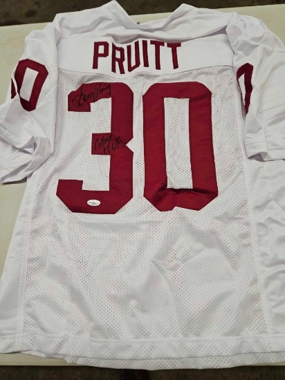 Pruitt signed jersey, cert