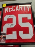 McCarty signed and framed jersey, cert