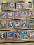 Baseball cards with holder