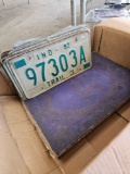 License plates, old history book