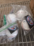 4 signed baseballs, certs