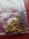Lot of costume jewelry, 2 becklaces, 1 bracelet
