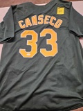 Canseco signed jersey, cert