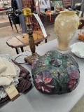 Leaded glass shade lamp