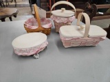 Longaberger baskets, bid x 4