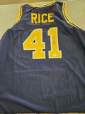 Rice signed jersey, cert