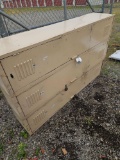 Set of metal lockers