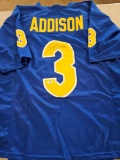 Addison signed jersey, cert